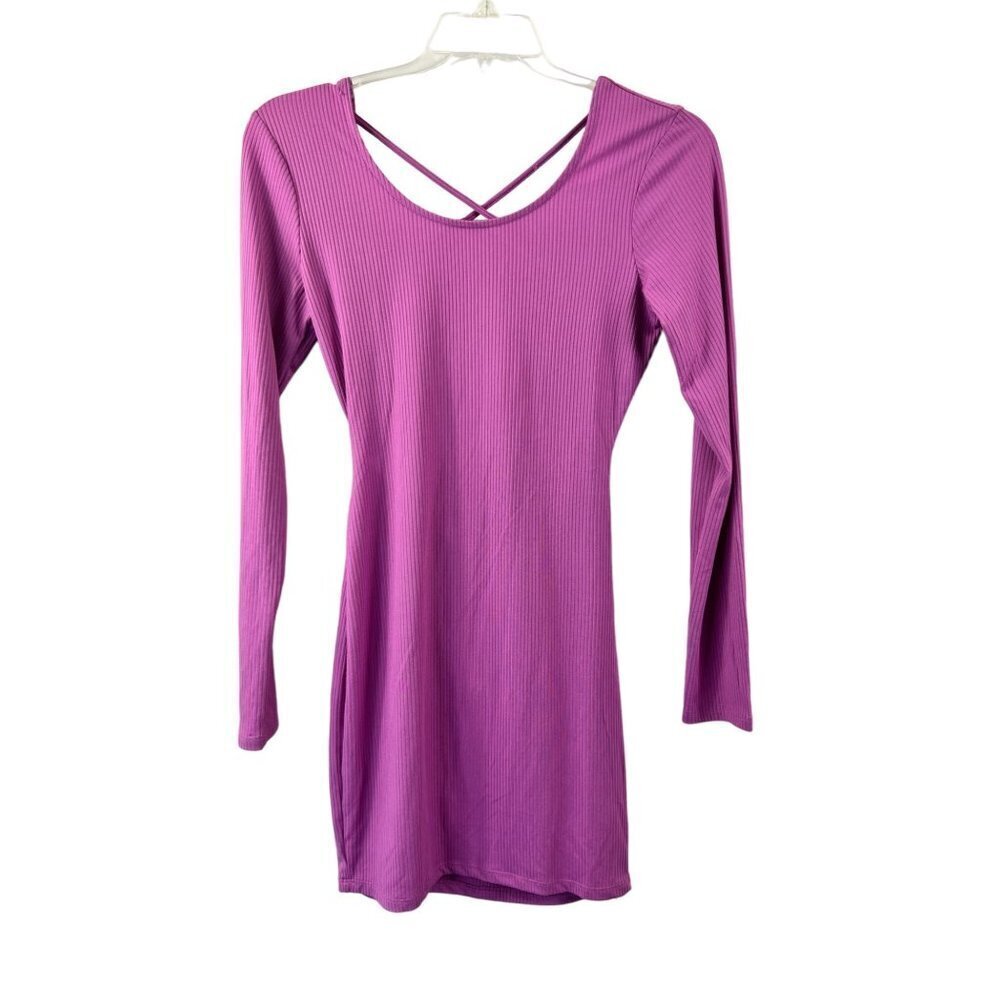 Rue 21 Women's Purple Long Sleeve Short Dress